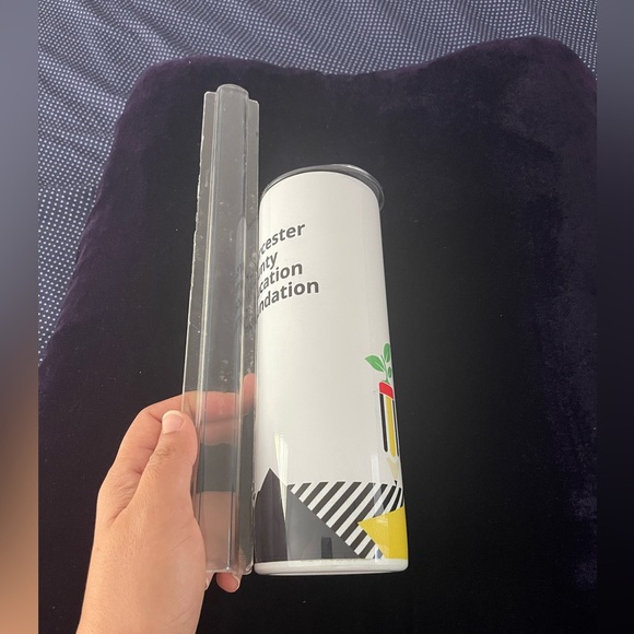 Mainstays Stainless Steel Double Wall Tumbler, white, 16 oz, water glass - Picture 6 of 7